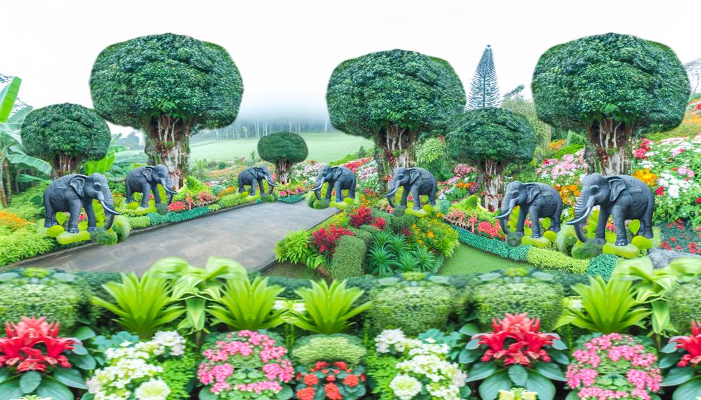 decorative elephant garden statues