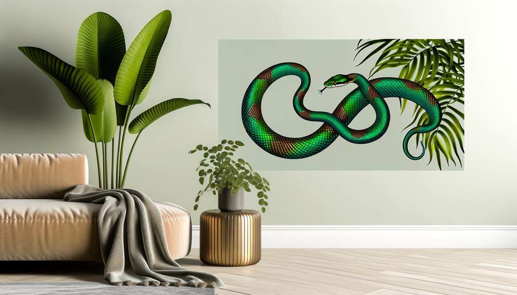 snake inspired home decor prints