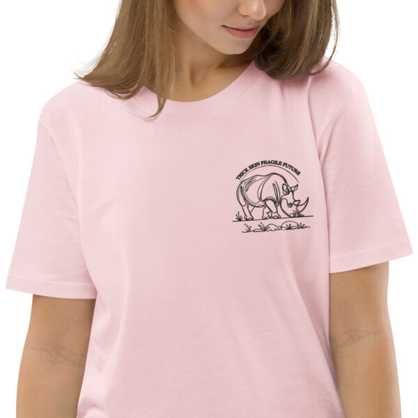 Rhino Conservation T-Shirt Embroidered Rhino protection graphic tees - Image 5