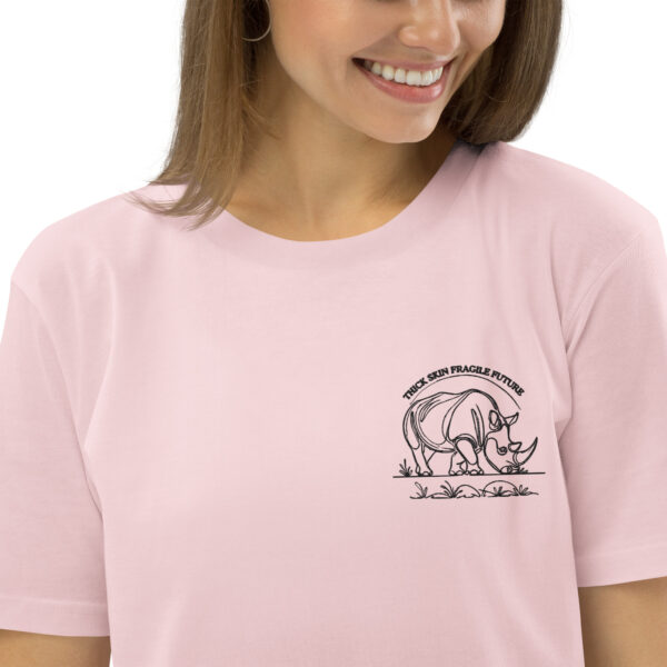 Rhino Conservation T-Shirt Embroidered Rhino protection graphic tees - Image 6