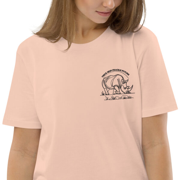 Rhino Conservation T-Shirt Embroidered Rhino protection graphic tees - Image 4