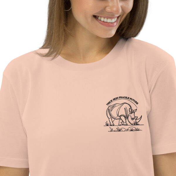 Rhino Conservation T-Shirt Embroidered Rhino protection graphic tees