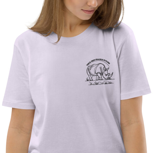 Rhino Conservation T-Shirt Embroidered Rhino protection graphic tees - Image 7