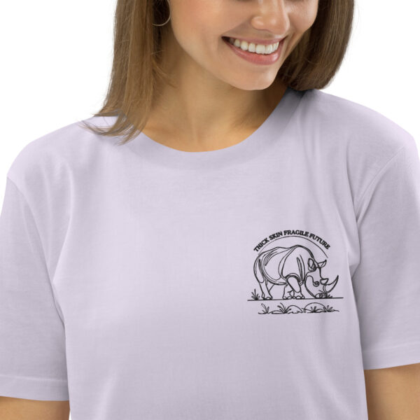 Rhino Conservation T-Shirt Embroidered Rhino protection graphic tees - Image 8