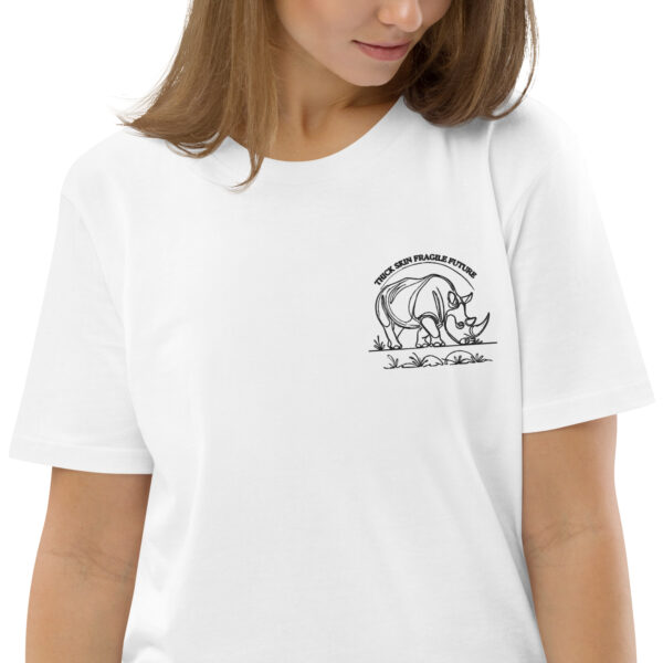 Rhino Conservation T-Shirt Embroidered Rhino protection graphic tees - Image 9