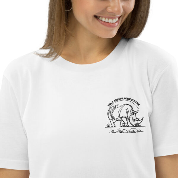 Rhino Conservation T-Shirt Embroidered Rhino protection graphic tees - Image 10