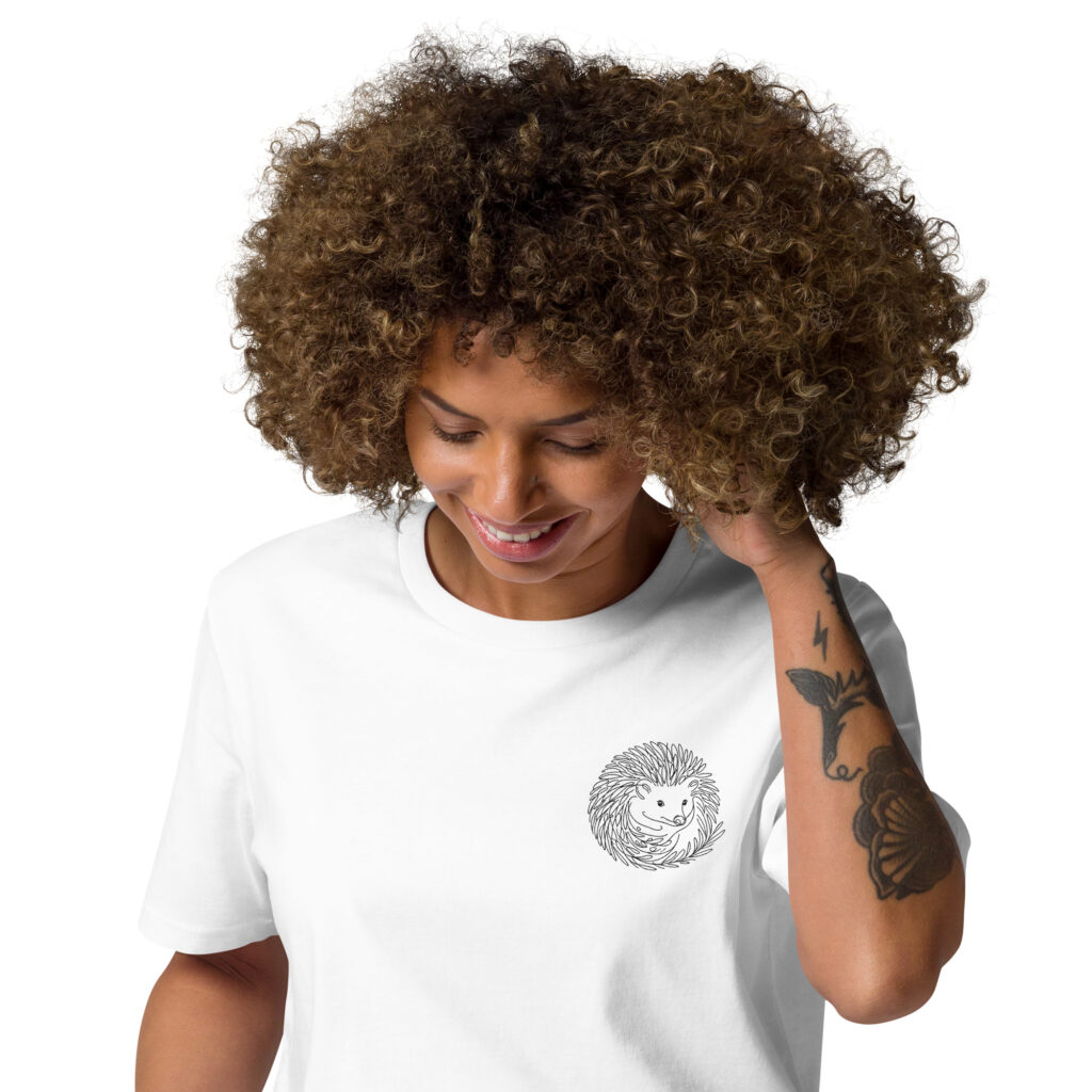 Best Hedgehog Lover Gift: Why This Embroidered Wildlife Tee Is a Must-Have 1 Cute Hedgehog Embroidered: Love Wildlife, Protect Nature Wildlife conservation tees