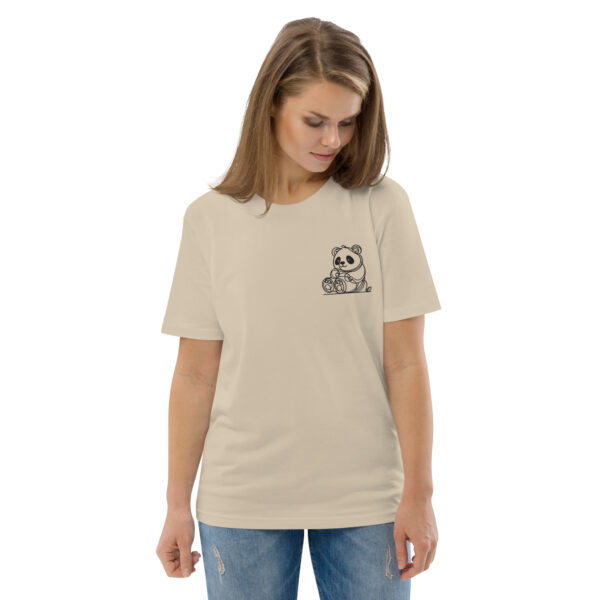 Giant Panda Embroidery Organic Cotton T-shirt - Image 6