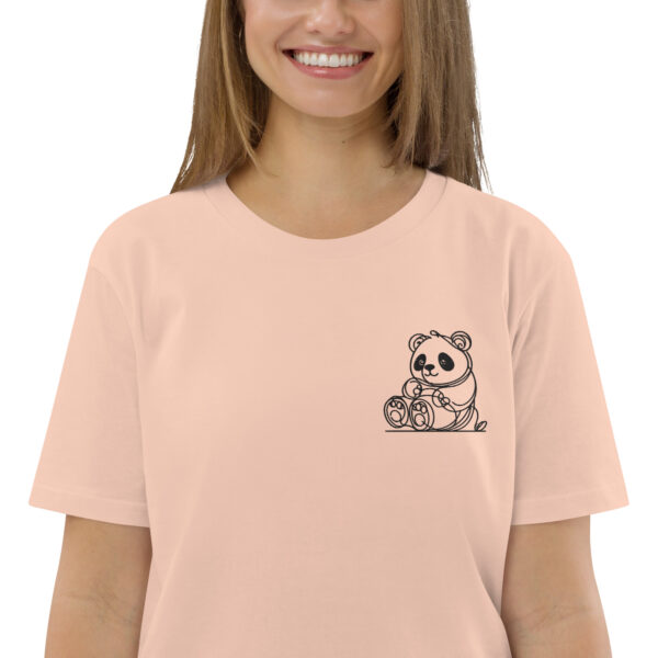 Giant Panda Embroidery Organic Cotton T-shirt - Image 17