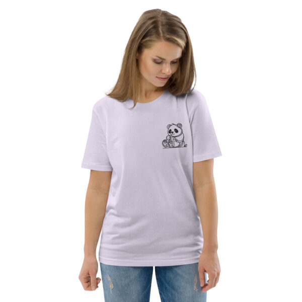 Giant Panda Embroidery Organic Cotton T-shirt - Image 38