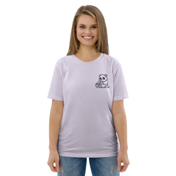 Giant Panda Embroidery Organic Cotton T-shirt - Image 37