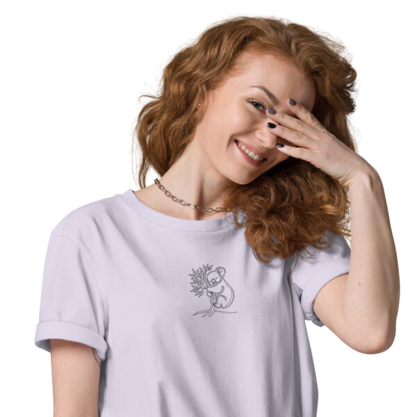 Koala hugging a tree Embroidered Organic Cotton T-shirt - Image 15