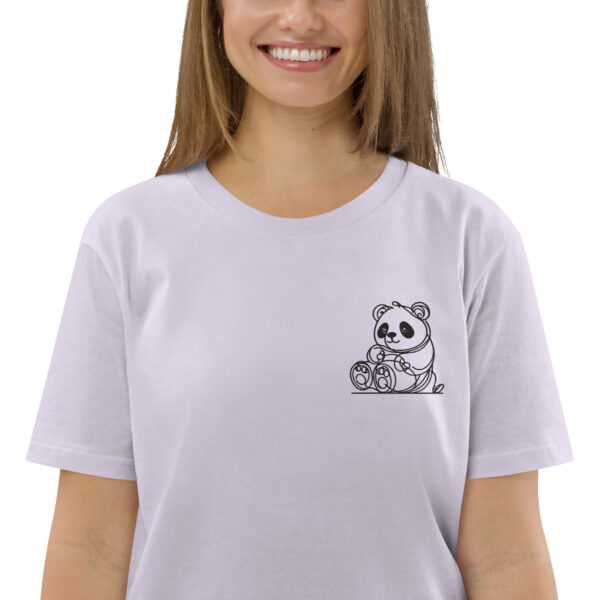 Giant Panda Embroidery Organic Cotton T-shirt - Image 39