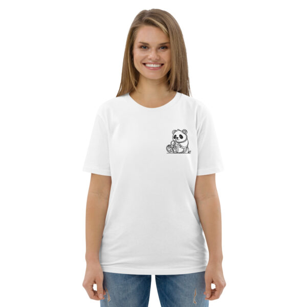 Giant Panda Embroidery Organic Cotton T-shirt - Image 48