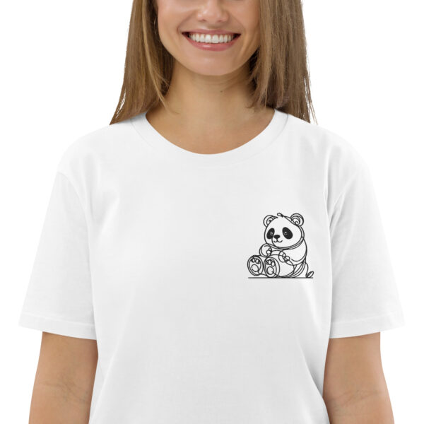 Giant Panda Embroidery Organic Cotton T-shirt - Image 50