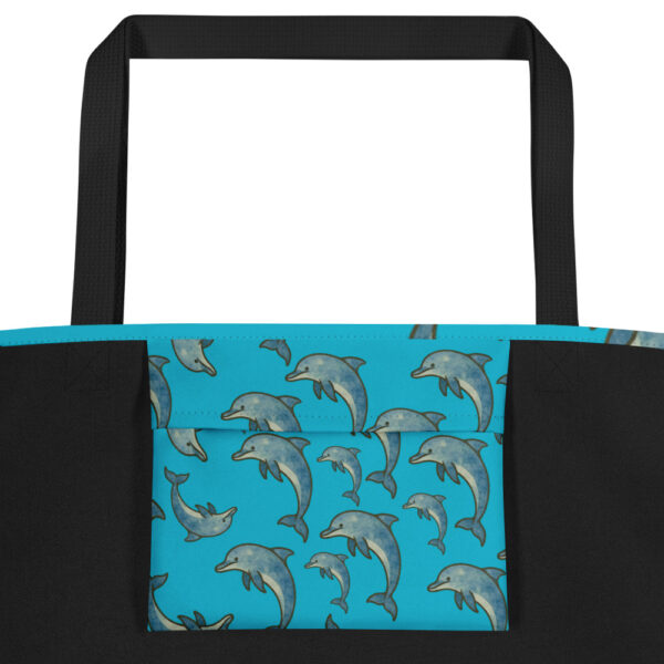 Dolphin Blue Large Tote Bag - Image 2