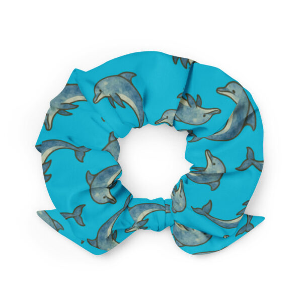 Dolphin Eco-Friendly Blue Scrunchie - Image 4