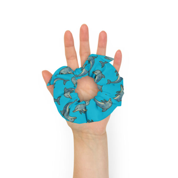Dolphin Eco-Friendly Blue Scrunchie - Image 3