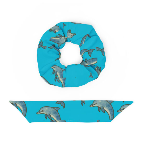 Dolphin Eco-Friendly Blue Scrunchie - Image 6