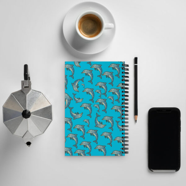 Dolphin Blue Field Spiral Notebook - Image 3