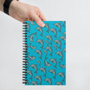 Dolphin Blue Field Spiral Notebook