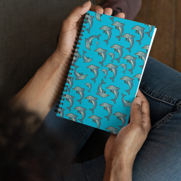 Dolphin Blue Field Spiral Notebook - Image 4