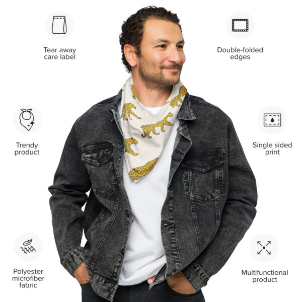 Beige Leopard Bandana