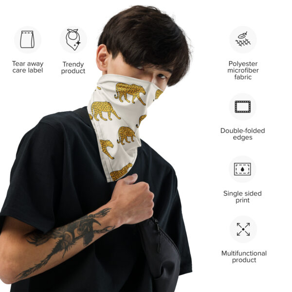 Beige Leopard Bandana
