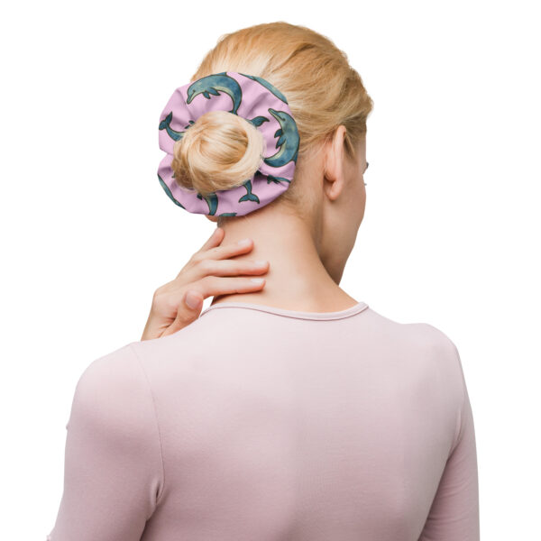 Dolphin Eco-Friendly Pink Scrunchie