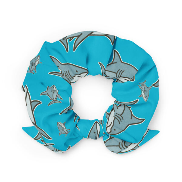 Blue Shark Scrunchie