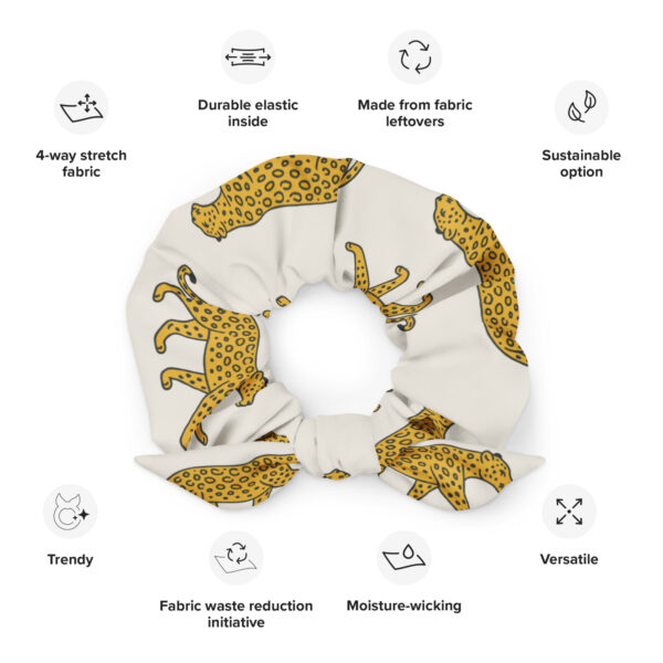 Beige Leopard Scrunchie