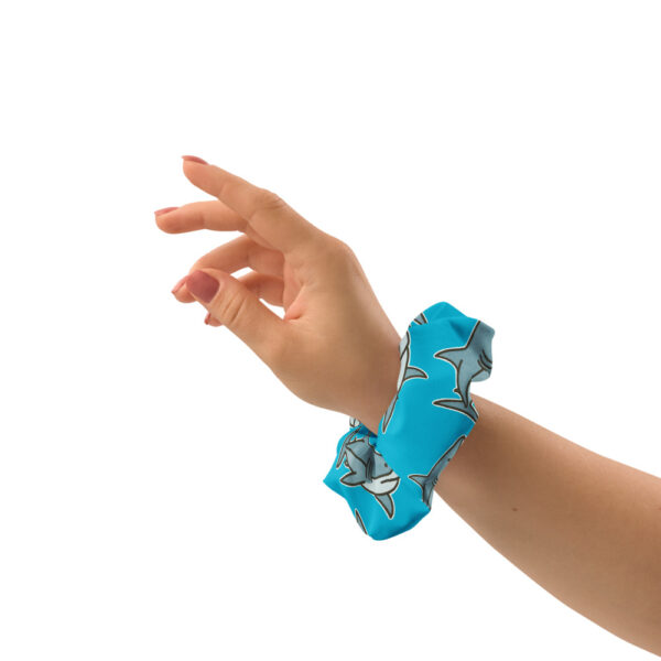 Blue Shark Scrunchie