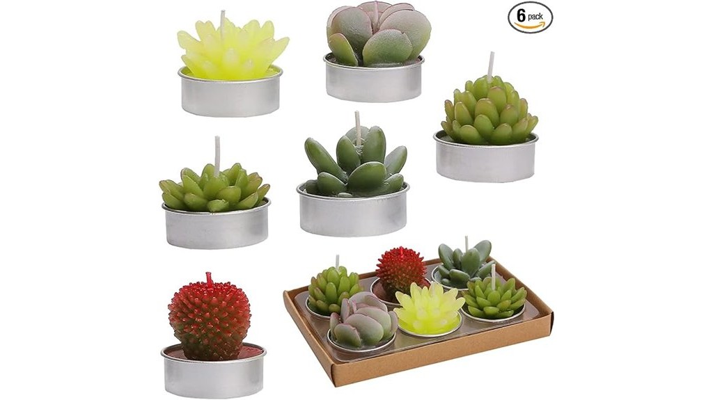 handmade cactus tealight candles