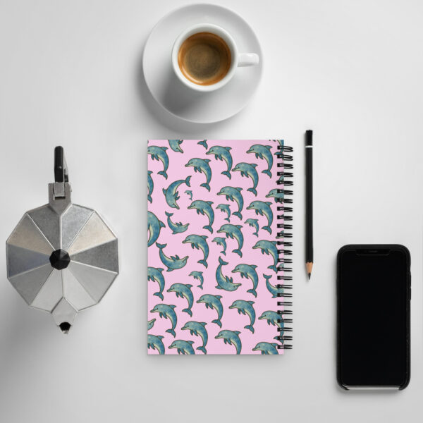Dolphin Pink Field Spiral Notebook