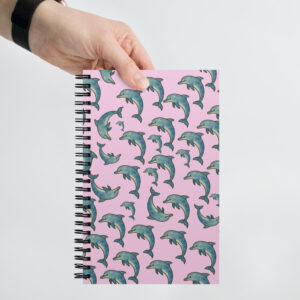 Dolphin Pink Field Spiral Notebook