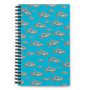 Spiral Blue Shark Notebook