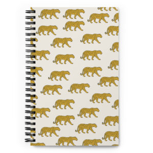Spiral Beige Leopard Notebook