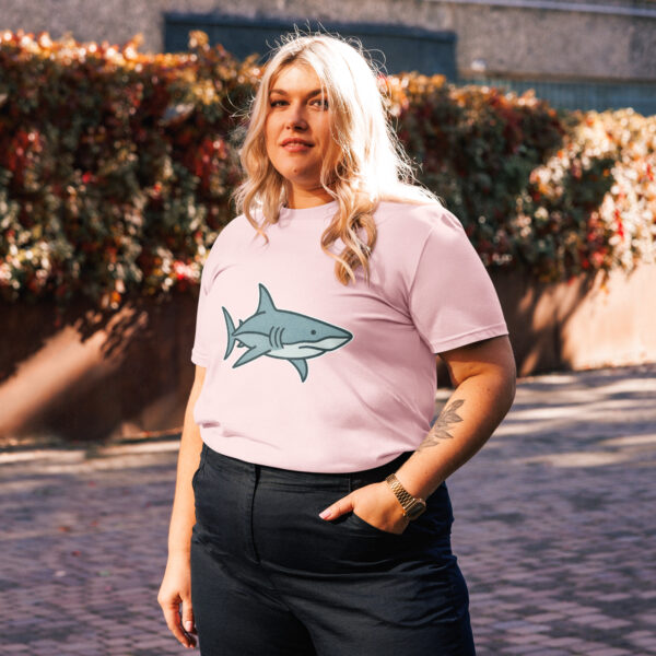 Unisex Organic Cotton Shark Print T-Shirt