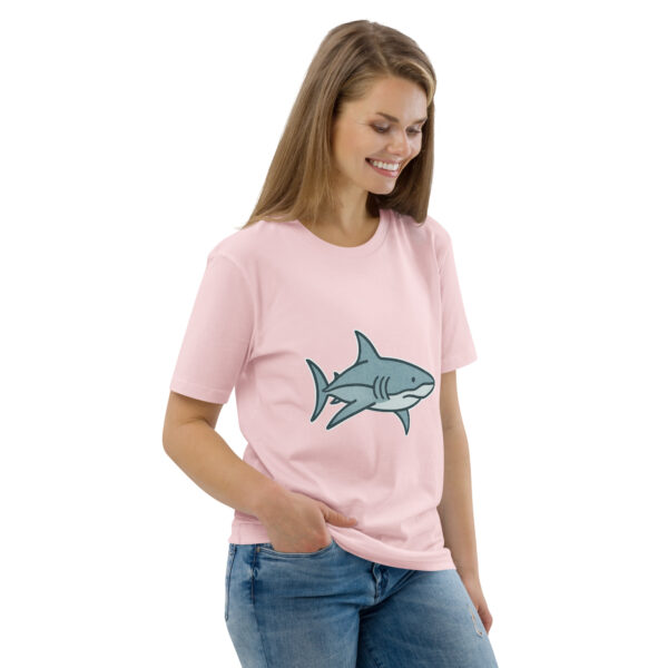 Unisex Organic Cotton Shark Print T-Shirt
