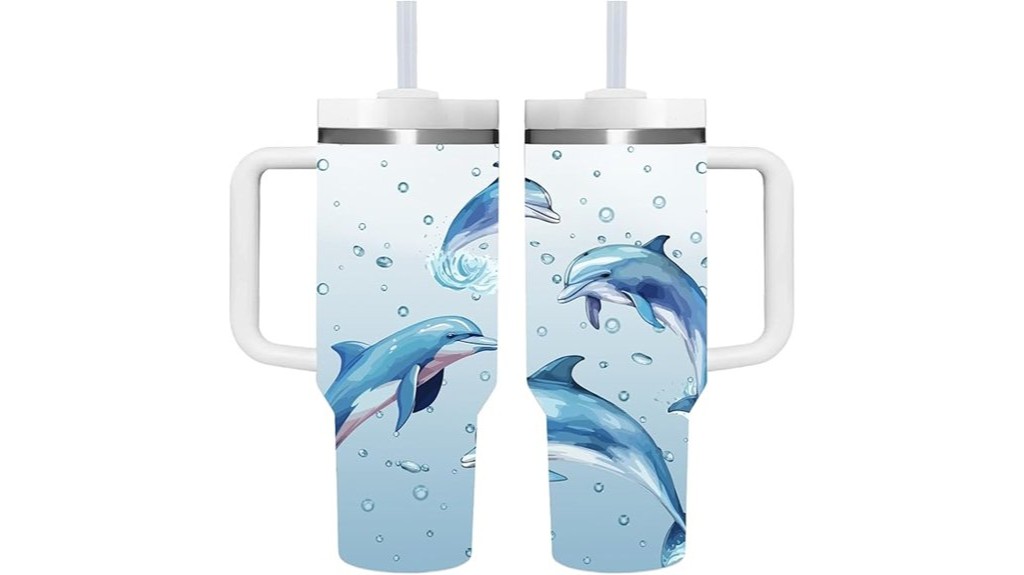 dolphin themed insulated tumbler