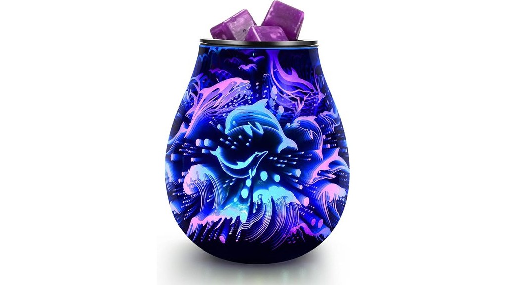 colorful dolphin oil warmer