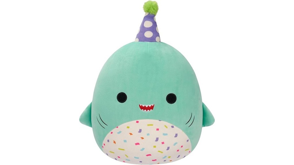 teal shark plush toy