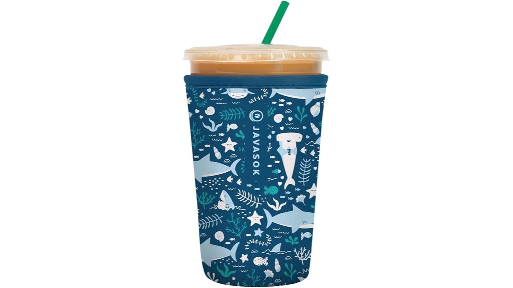 shark themed insulated cup sleeve