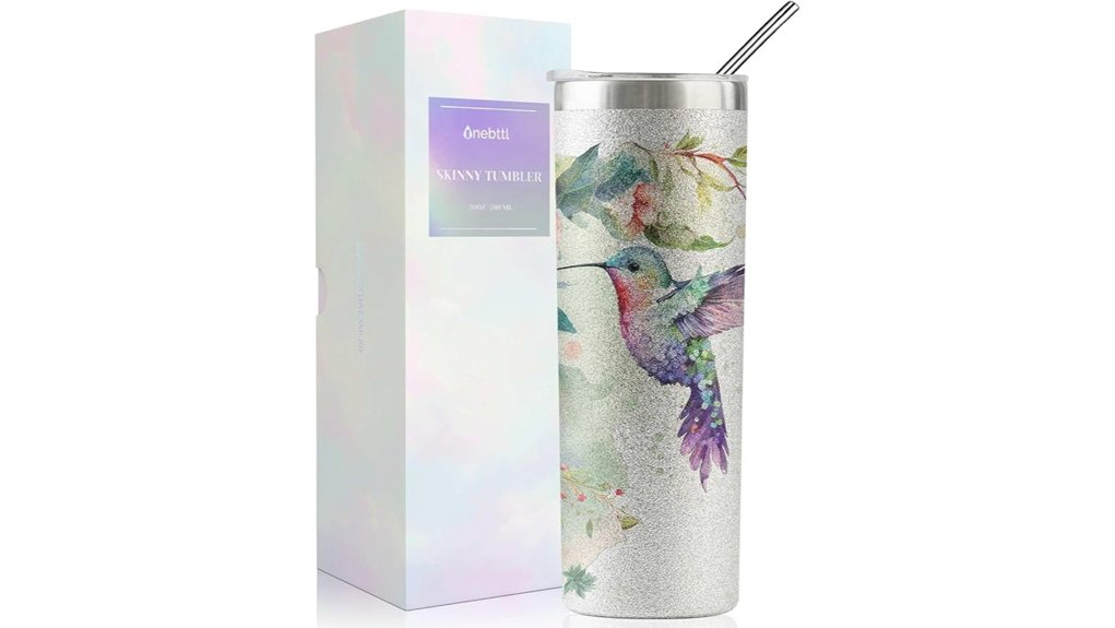 Top Gifts Hummingbird Lovers Are Buzzing About 10 20oz glitter hummingbird skinny tumbler