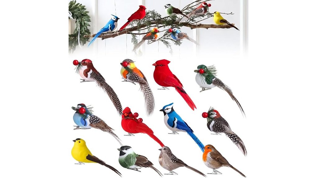 36 piece clip on birds