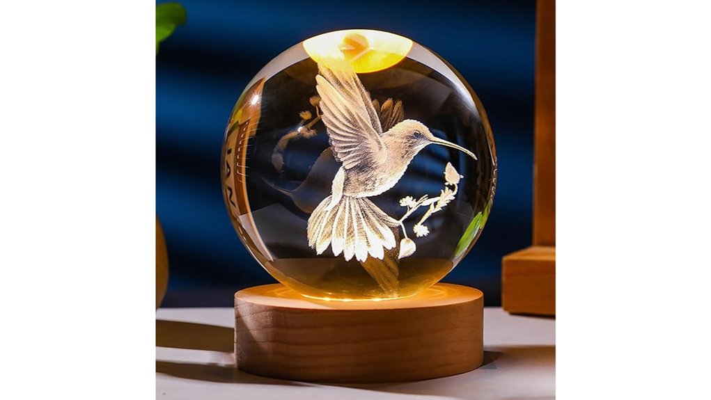 Top Gifts Hummingbird Lovers Are Buzzing About 16 3d hummingbird crystal ball
