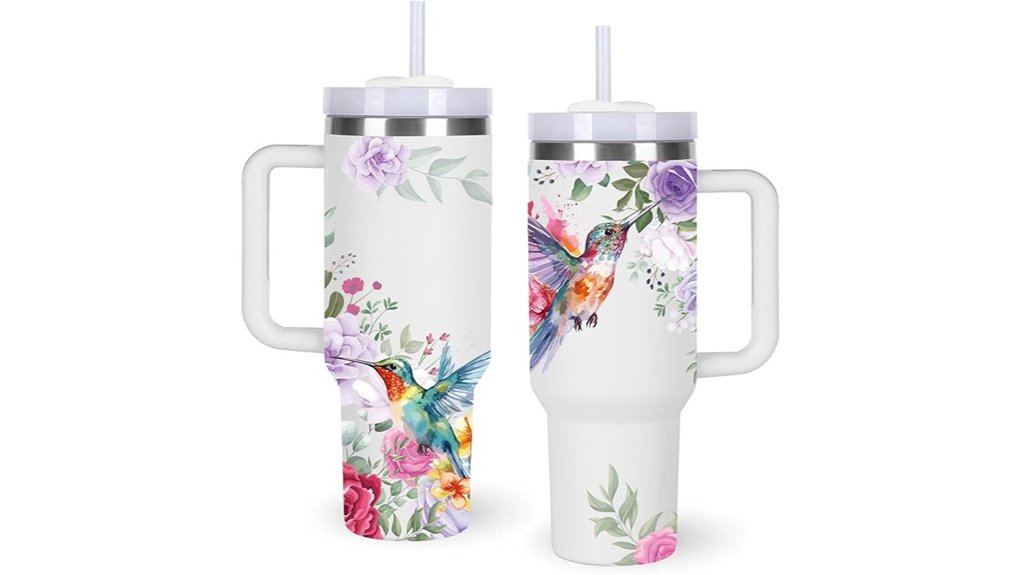 Top Gifts Hummingbird Lovers Are Buzzing About 20 40oz hummingbird tumbler handle
