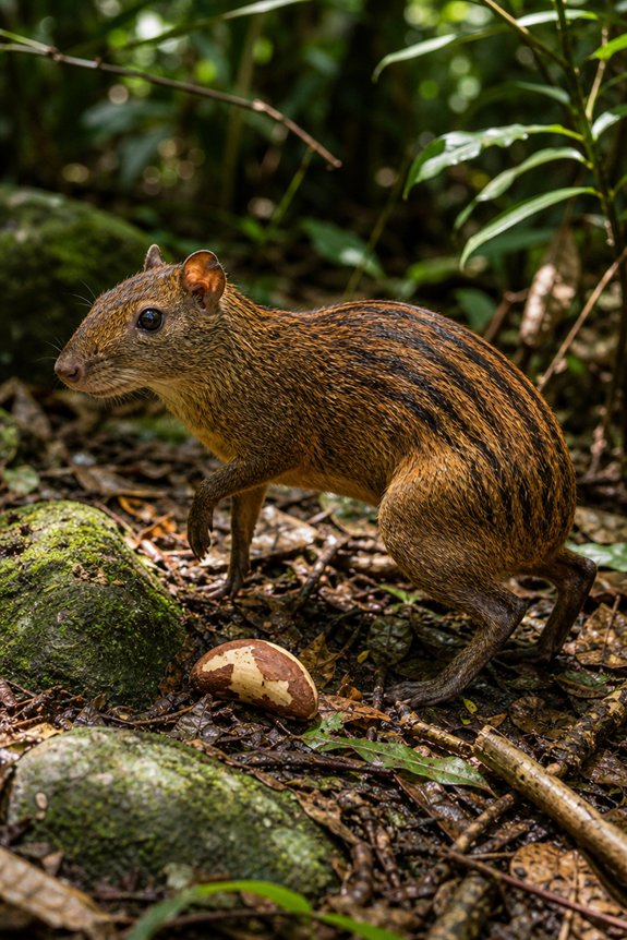 agouti speedy seed dispersing rodent