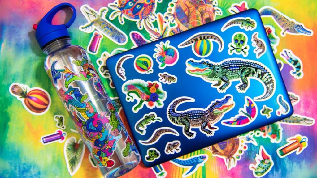 alligator stickers for laptops