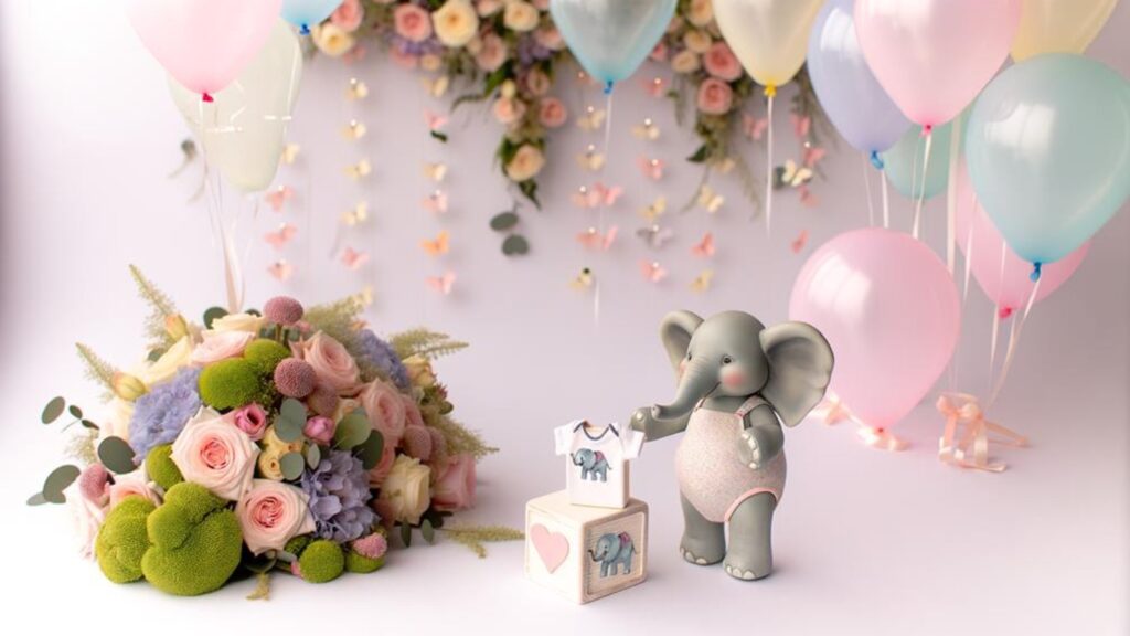 elephant themed baby shower